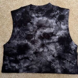 Black Tie-Dye Women's Muscle Tee